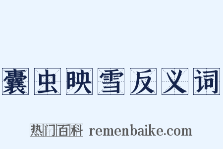 囊虫映雪反义词是什么意思的图片